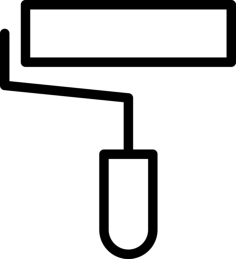 Painting Roller Outline Editable Svg Line Art, Free Vectors File